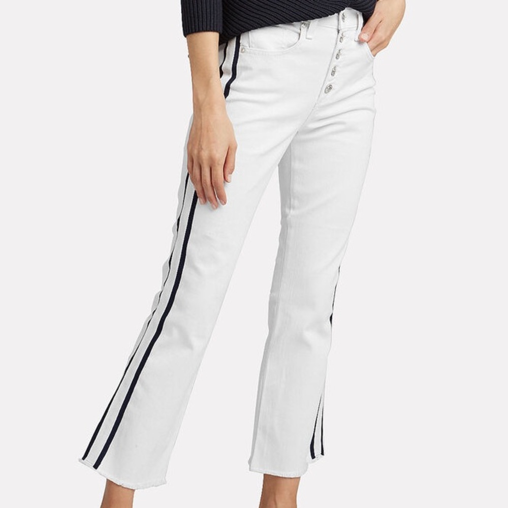 Veronica Beard Carolyn Tuxedo Stripe 10” Baby Boot Jeans